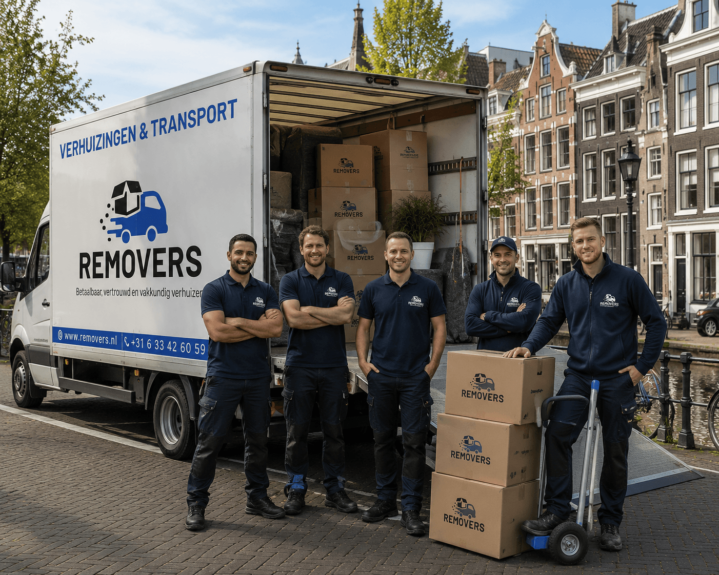 Het Removers verhuisteam uit Wolvega, klaar voor een verhuizing in Friesland